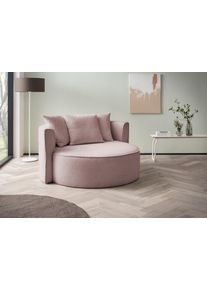 XXL-Sessel "ISALIE Boucl&eacute;, Lesesessel, Loveseat, inklusive Zierkissen", lila (hellflieder), B:153cm H:98cm T:145cm, LeGer Home by Lena Gercke, Sessel, XXL-Sessel, extra gro&szlig;e Sitzfl&auml;che, optional mit Hocker, 3 Bezugsstoffe