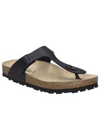 Zehentrenner Josef Seibel "Hermine 02", Damen, Gr. 42, schwarz, Leder, Schuhe Zehentrenner, Plateau, Sommerschuh, Schlappen mit komfortablem Fu&szlig;bett