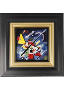 Wandbild Goebel "Wassily Kandinsky - Im Blau", bunt (farbe bild(er): bunt), B:18,5cm H:18,5cm T:3cm, Porzellan, Bilder, Wandbild, Mit aufw&auml;ndiger Echtgoldauflage