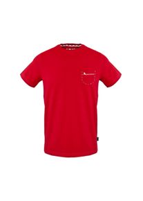 Aquascutum Unisex T-shirt voor volwassenen met &lsquo;Dizzy Dino&rsquo;-motief (Rood)