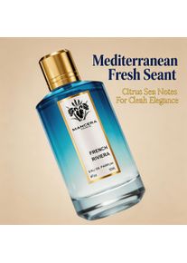 Mancera French Riviera Eau de Parfum &ndash; Fresh Marine Citrus Fragrance (Sea Salt, Lemon, Musk) 120ml long-lasting fragrance, allowing the aroma to stick to the skin for a long time, creating a relaxed and lazy atmosphere by the seaside
