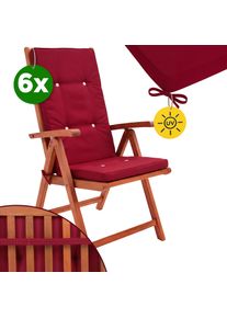 Detex Stoelkussen Vanamo 6 stuks Rood