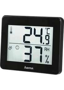 Innenwetterstation Hama "Thermo-/Hygrometer "TH-130", Schwarz Thermometer", schwarz, Wetterstationen, Innenwetterstation