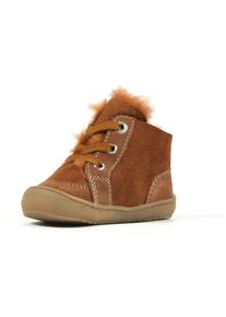 Lauflernschuh Richter "Maxi WMS: Mittel", M&auml;dchen, Gr. 24, braun, Lammfell, Veloursleder, Schuhe Lauflernschuh, Winterstiefel mit herausnehmbarer Sohle, Gr&ouml;&szlig;enschablone zum Download