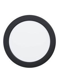 Eglo Einbauleuchte "Fueva 6-Z Deckenlampe, ZigBee, App und Sprachsteuerung, Badlampe, IP44", schwarz, 1, &Oslash; 16,8cm, 1 Stk., Leuchten, Einbauleuchte - &Oslash;16,8 x ET40 cm - schwarz - 9,5W inkl., Einbauleuchte