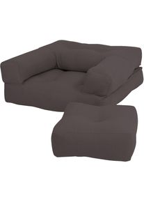 Sessel Karup Design "Mini Cube - ausklappbarer & multifunktioneller Kinder- und Futonsessel", grau, Sessel, Sessel