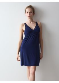 Nachthemd Triumph "Amourette NDK", Damen, Gr. 40, N-Gr, blau (admiral), Single Jersey, Obermaterial: 94% Modal, 6% Elasthan, Kleider Nachthemd, seidig - weich mit Stretch
