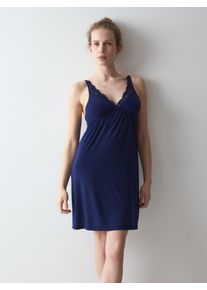Nachthemd Triumph "Amourette NDK", Damen, Gr. 42, N-Gr, blau (admiral), Single Jersey, Obermaterial: 94% Modal, 6% Elasthan, Kleider Nachthemd, seidig - weich mit Stretch