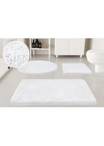 Badematte OTTO HOME "Neele", wei&szlig;, H:20mm, Polyester, Badematten, Badematte, Badteppich, getuftet, modern, Uni, antirutsch, flauschig, Hochflor