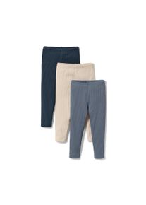 Tchibo - 3 baba &eacute;s kisgyerek leggings - f&eacute;rfi|nő - m&eacute;ret 134/140 - k&eacute;k