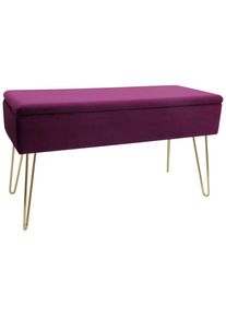 ECHTWERK , Beere , Textil , 75x42x30 cm , Truhe im Sitz, abwischbar ,