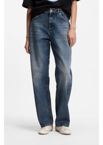5-Pocket-Jeans Hugo "Leni", Damen, Gr. 30, L&auml;nge 34, medium blau 426, Denim/Jeans, Obermaterial: 100% Baumwolle, loose fit lang, Jeans 5-Pocket-Jeans, im Loose Fit mit niedriger Bundh&ouml;he
