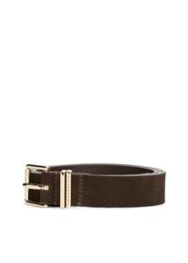 Lederg&uuml;rtel Tommy Hilfiger "SQUARE", Damen, Gr. 95, charrot wood, Rindsleder, unifarben, G&uuml;rtel Lederg&uuml;rtel, Regular fit und gr&ouml;&szlig;enverstellbar
