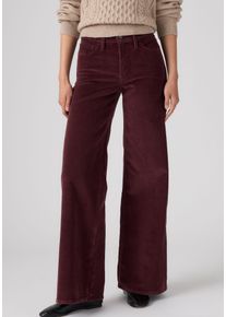 Levi's Cordhose LEVI'S "318 SHAPING WIDE LEG", Damen, Gr. 31, L&auml;nge 34, sassafras, Cord, Obermaterial: 98% Baumwolle, 2% Elasthan, unifarben, weit lang, Hosen Cordhose, mit weitem Bein - Wide Leg