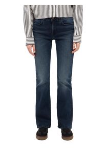 Bootcut-Jeans Mustang "Damen Style Shelby Slim Boot", Damen, Gr. 29, L&auml;nge 34, 702 mittelblau, 98% Baumwolle, 2% Elasthan, unifarben, bootcut fit, Jeans Bootcut-Jeans