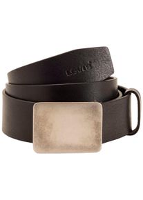 Levi's Koppelg&uuml;rtel LEVI'S "RYDER PLAQUE BUCKLE BELT", Damen, Gr. 95, caviar, Rindsleder, G&uuml;rtel Koppelg&uuml;rtel, aus Echtleder