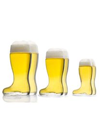 Bierglas ST&Ouml;LZLE "Biergl&auml;ser Stiefel 6er Set transparent", bunt (transparent), B:2cm H:2cm, Glas, Trinkgef&auml;&szlig;e, Bierglas, sp&uuml;lmaschinenfest, wunderbar alltagstauglich, sehr bruchsicher