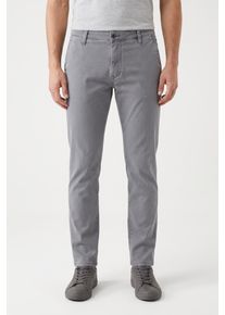 Chinohose MAC "Driver", Herren, Gr. 35, L&auml;nge 34, light storm grau, Web, Obermaterial: 89% Baumwolle, 8% Polyester, 3% Elasthan, figurumspielend kn&ouml;chellang, Hosen Chinohose, mit Stretch