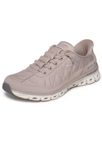 Slip-On Sneaker Skechers "GLIDE-STEP", Damen, Gr. 36, taupe, Synthetik, Textil, Schuhe Slip-On Sneaker, Freizeitschuh, Slipper mit No Tie Fit zum Schlupfen