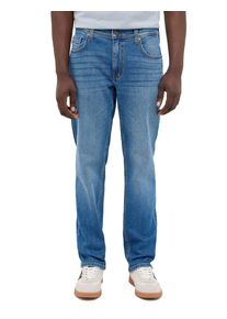 Straight-Jeans Mustang "Herren Style Washington Straight", Herren, Gr. 40, L&auml;nge 30, 502 mittelblau, Denim/Jeans, 99% Baumwolle, 1% Elasthan, unifarben, straight fit, Jeans Straight-Jeans