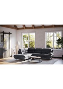 Ecksofa OTTO HOME "Pike L-Form, B: 266 cm", coal, B:266cm H:90cm T:217cm, 92% POLYESTER (PES) / 8% POLYAMID (PA);45000, Sofas, Ecksofa, optional Schlaffunktion & Bettkasten
