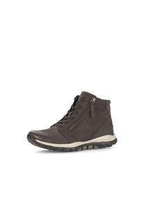 Schn&uuml;rboots ROLLINGSOFT, Damen, Gr. 43, dunkelgrau, Nubukleder, unifarben, Schuhe Schn&uuml;rboots, Herbstboots, Stiefelette mit weicher Schaftrandpolsterung