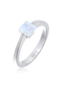 Silberring Elli Premium "Ring Solit&auml;r Edelstein Viereck Klassik 925 Silber" Gr. 56, silber, Fingerringe, Damen, 56, Silber 925 (Sterlingsilber), Silberring