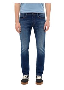 Slim-fit-Jeans Mustang "Herren Style Oregon Slim K", Herren, Gr. 36, L&auml;nge 32, blau (782 mittelblau), Denim/Jeans, 83% Baumwolle, 16% Polyester, 1% Elasthan, unifarben, slim fit, Jeans Slim-fit-Jeans