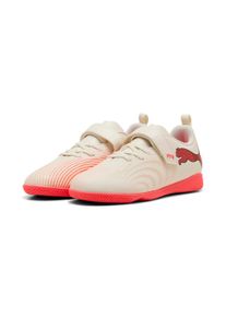 Fu&szlig;ballschuh Puma "FUTURE 9 PLAY IT V JR", Kinder, Gr. 32, sugarot almond, Puma wei&szlig;, ultra rot, Puma schwarz, Synthetik, Schuhe Fu&szlig;ballschuh, f&uuml;r Halle und Stra&szlig;e, f&uuml;r Jugendliche