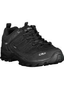 Wanderschuh CMP "RIGEL LOW WP TREKKING SHOES", Herren, Gr. 47, nero, nero, Leder, Schuhe Wanderschuh, wasserdicht