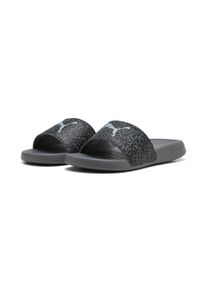 Badesandale Puma "POPCAT 20 FELINE", Damen, Gr. 40,5, grau (slate sky, Puma schwarz, Puma silber), Synthetik, Schuhe Badesandale, Badelatschen