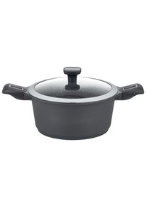 Kochtopf GSW "Easy Click", schwarz, &Oslash;:24cm, T&ouml;pfe, Kochtopf, abnehmbarer Griff, Induktion