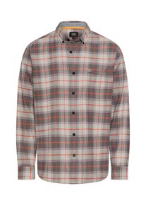 Karohemd Camel Active, Herren, Gr. 3XL, N-Gr, brick orange, Web, Obermaterial: 98% Baumwolle, 2% Elasthan, kariert, regular fit h&uuml;ftbedeckend, Rundhals, 2-Knopf-Manschette, Hemden Karohemd, im Karo-Look und mit Button-Down-Kragen