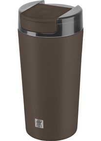Thermobecher Zwilling "Thermo Plus", chocolate, B:8,5cm H:17,5cm, Edelstahl, Trinkgef&auml;&szlig;e, Thermobecher, Edelstahl, Doppelwandig, To-Go, Auslaufsicher