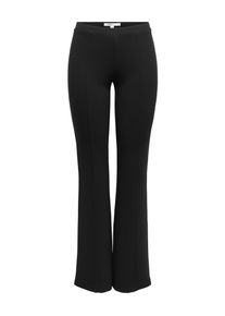Bootcuthose Only "ONLPAIGE MW CUT FLARED PANT CC PNT", Damen, Gr. S (36), L&auml;nge 30, schwarz, Milano Rib, Obermaterial: 65% Viskose, 30% Polyester, 5% Elasthan, unifarben, bootcut fit lang, Hosen Bootcuthose, Viskosemischung, bootcut fit