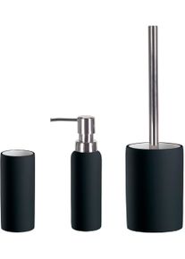 Badaccessoire-Set Kleine Wolke "Pur", schwarz, Keramik, Badaccessoires-Sets, Badaccessoire-Set