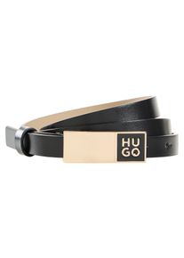 Lederg&uuml;rtel Hugo "Persephone-G Sz15", Damen, Gr. 95, schwarz 001, Leder, unifarben, G&uuml;rtel Lederg&uuml;rtel, mit Logodetail