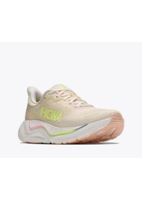 Laufschuh Hoka One One "Arahi 9", Damen, Gr. 42,5, beige (vintage gelb, alabaster), Synthetik, Textil, Schuhe Laufschuh, atmungsaktives Obermaterial, EVA-D&auml;mpfungstechnologie