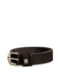 Lederg&uuml;rtel Tommy Hilfiger "ESSENTIAL EFFORTLESS SUEDE", Damen, Gr. 95, fondant braun, Rindsleder, unifarben, G&uuml;rtel Lederg&uuml;rtel, Regular fit und gr&ouml;&szlig;enverstellbar