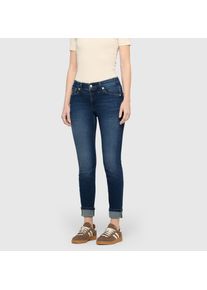 Slim-fit-Jeans MAC "RICH SLIM", Damen, Gr. 48, L&auml;nge 30, authentic blau, Denim/Jeans, Obermaterial: 78% Baumwolle, 12% Lyocell, 7% Elastomultiester, 3% Elasthan, slim fit lang, Jeans Slim-fit-Jeans, mit Stretch
