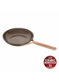 Bratpfanne Zwilling "Milano", braun, B:25,3cm H:7,4cm L:47,8cm &Oslash;:24cm, Pfannen, Bratpfanne, Keramik-Antihaftbeschichtung, Induktion, Made in Italy