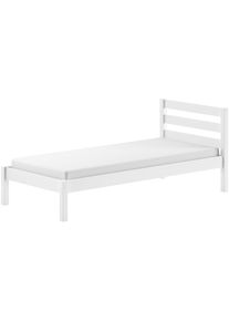 Massivholzbett Vipack "Pino, universell einsetzbar, gradliniges Design, Made in Europe", wei&szlig; (kiefer wei&szlig;, kiefer wei&szlig;, kiefer wei&szlig;), B:97,6cm H:84,4cm L:211cm, Betten, Massivholzbett, Kiefer massiv, wahlweise in Natur oder Wei&szlig; lackiert erh&auml;ltlich