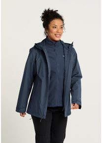 3-in-1-Funktionsjacke Jack Wolfskin "MOONRISE 2 3IN1 JKT W", Damen, Gr. XS, midnight sky, Obermaterial: 100% Polyester. Futter: 100% Polyester. Innenfutter: 100% Polyester. Innenjacke: 100% Polyester, Jacken 3-in-1-Funktionsjacke, 3-in-1-Funktionsjacke, f&uuml;r Wandern und andere Outdoor-Aktivit&auml;ten