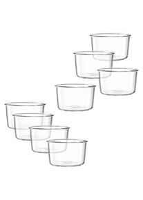 Schale Leonardo "VETRO, &Oslash; 9 cm, 8er-Set", transparent, H:5,5cm &Oslash;:9,3cm, Glas, Sch&uuml;sseln, Schale, sp&uuml;lmaschinengeeignet