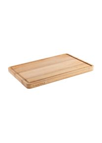 Schneidebrett HENCKELS BY ZWILLING, natur, B:27,5cm H:2,5cm L:40cm, Holzwerkstoff, Schneidebretter, Schneidebrett, Kautschuk-Holz, Saftrille, klingenschonend