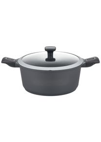 Kochtopf GSW "Easy Click", schwarz, &Oslash;:28cm, T&ouml;pfe, Kochtopf, abnehmbarer Griff, Induktion