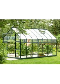 Gew&auml;chshaus Vitavia "Dione 11500 smaragd", gr&uuml;n (dunkelgr&uuml;n), B:264cm H:2.661cm T:445cm, Gew&auml;chsh&auml;user, Gew&auml;chshaus, inkl. Fundamentrahmen, Dachl&uuml;fter und Min-Max-Thermometer