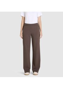 Bootcuthose MAC "CHIARA", Damen, Gr. 40, L&auml;nge 34, truffle braun, Flanell, Obermaterial: 63% Viskose, 33% Polyamid, 4% Elasthan, bootcut fit lang, Hosen Bootcuthose, Bootcut-Form in figurbetonter Form