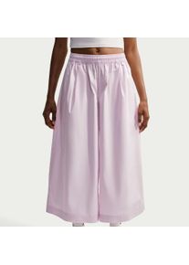 3/4-Hose Nike Sportswear "Nike Women's Poplin Culottes", Damen, Gr. XL, N-Gr, bleached lila, wei&szlig;, Obermaterial: 68% Baumwolle, 28% Nylon, 4% Elasthan, Hosen 3/4-Hose, 3/4-Hose, aus Baumwolle, Nylon und Elasthan
