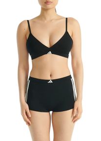 Bralette adidas Sportswear "Sport Active Essentials Cotton 3 Stripes", Damen, Gr. S, N-Gr, schwarz (000, schwarz), Single Jersey, Obermaterial: 95% Baumwolle, 5% Elasthan, BHs Bralette